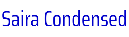 Saira Condensed 字体